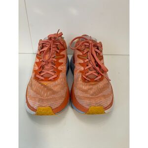 Hoka Women's Gaviota 4 running shoes in shell coral/peach parfait. Size 10